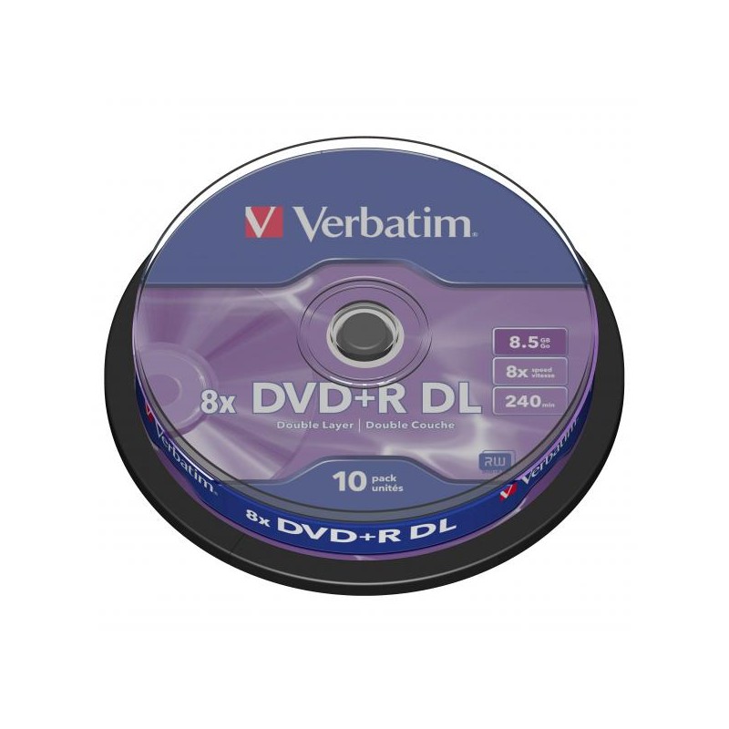 VERBATIM DVD+R(10-pack) Double layer/8x/8.5GB/spindle