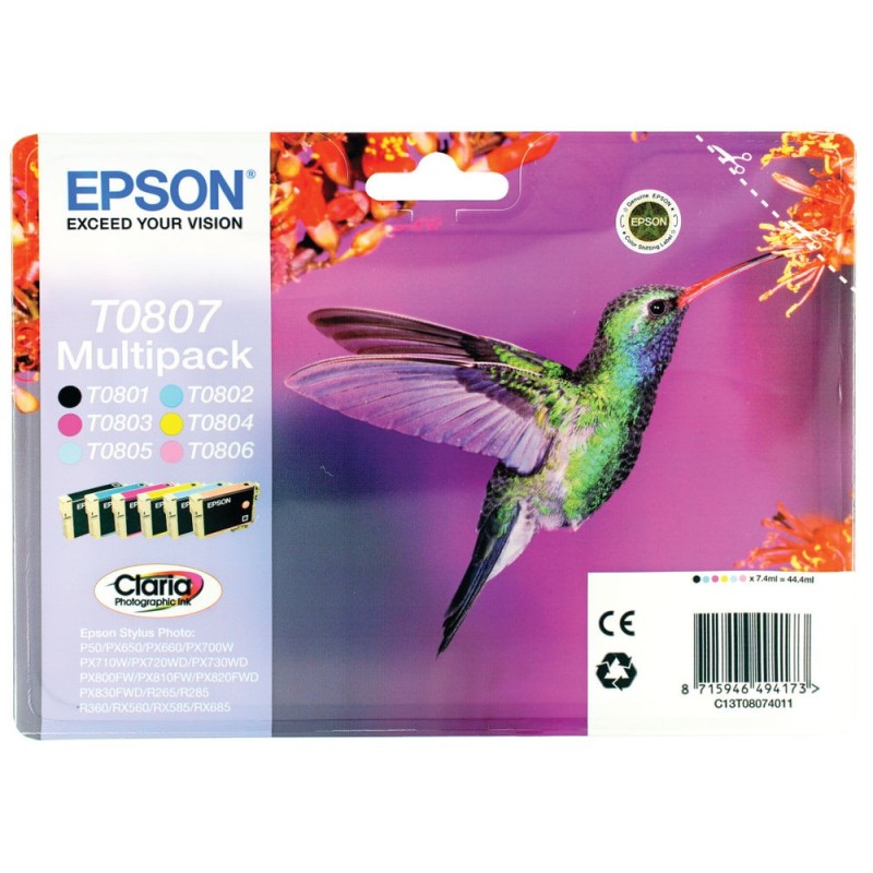 EPSON ink čer+bar CLARIA Stylus Photo R265/ RX560/ R360 - photo multipack