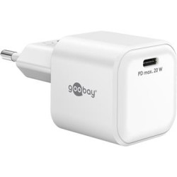 goobay Napájecí a nabíjecí adaptér 230V na USB-C PD GaN Fast Charger Nano 20W, bílý