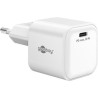 goobay Napájecí a nabíjecí adaptér 230V na USB-C PD GaN Fast Charger Nano 20W, bílý