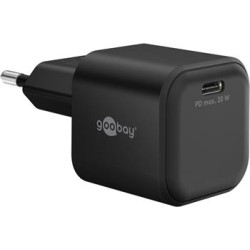 goobay Napájecí a nabíjecí adaptér 230V na USB-C PD GaN Fast Charger Nano 20W, černá