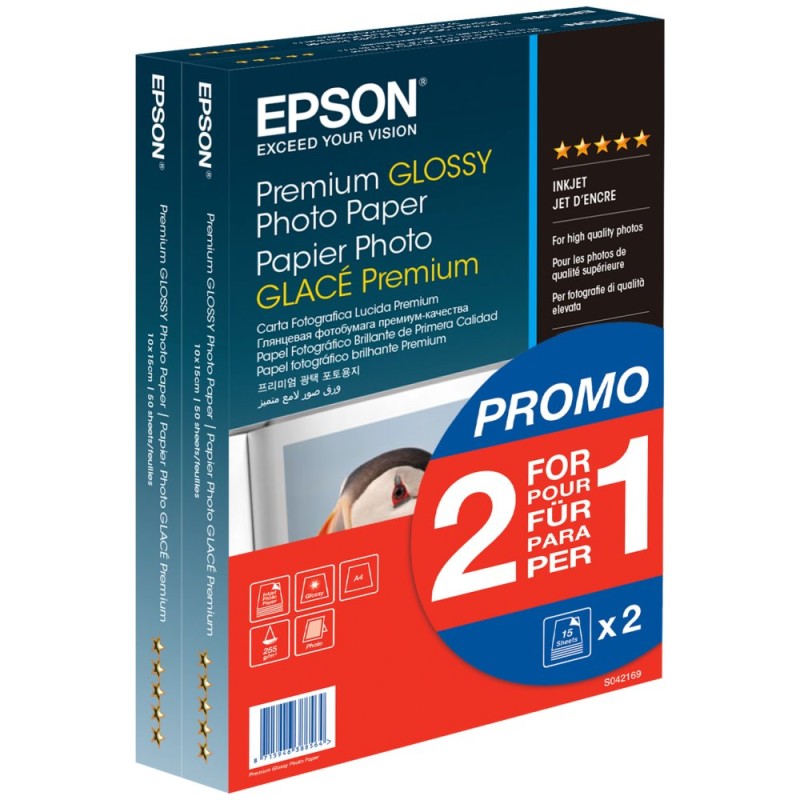 Paper Premium Glossy Photo 10x15 255g/m2 (2x40 sheet)