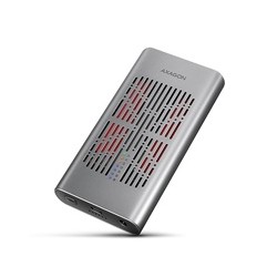 AXAGON EEM2-20GD, USB-C 20Gbps externí box pro dva M.2 NVMe SSD s funkcí klonování