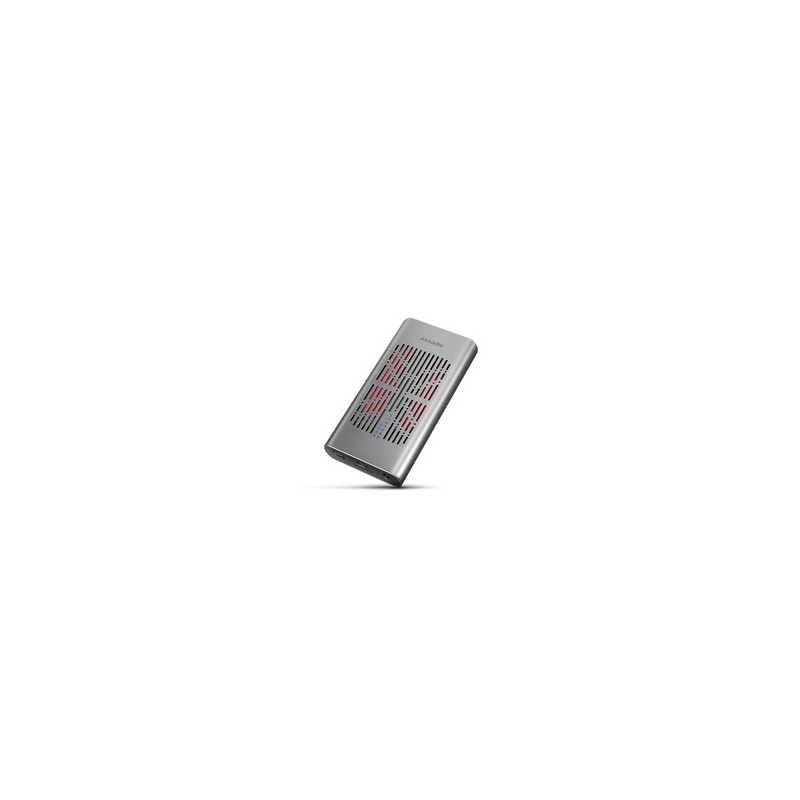 AXAGON EEM2-20GD, USB-C 20Gbps externí box pro dva M.2 NVMe SSD s funkcí klonování