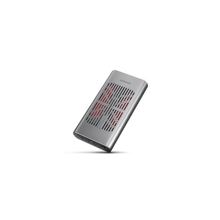 AXAGON EEM2-20GD, USB-C 20Gbps externí box pro dva M.2 NVMe SSD s funkcí klonování