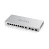 Zyxel XGS1010-12 - V2 - přepínač - řízený - 8 x 10/100/1000 + 2 x 100/1000/2.5G + 2 x 1 Gigabit / 10 Gigabit SFP+ (uplink)