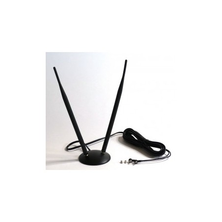 GSM/3G/LTE CRC9/TS9 dvojitá magnetická anténa 7dB, kabel 4m