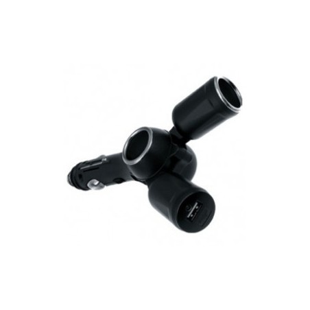 Napájecí rozdvojka + USB výstup do zásuvky zapalovače Twin3