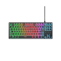 TRUST Klávesnice GXT 833 Thado, Membránová, USB, RGB, černá
