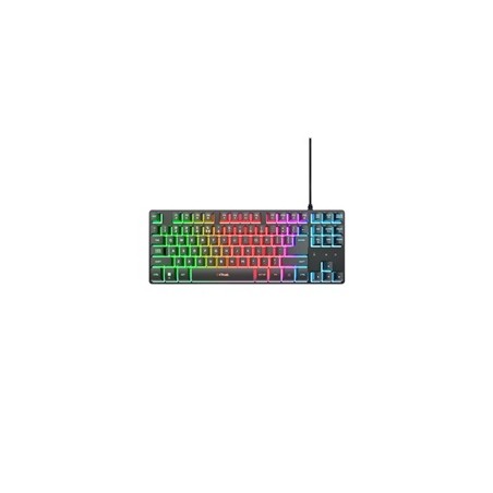 TRUST Klávesnice GXT 833 Thado, Membránová, USB, RGB, černá