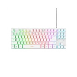 TRUST Klávesnice GXT 833 Thado, Membránová, USB, RGB, bílá