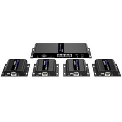 PremiumCord HDMI 1-4 splitter+extender po CAT6/6a/7, FULL HD, 3D, na 120m