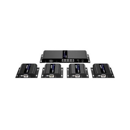 PremiumCord HDMI 1-4 splitter+extender po CAT6/6a/7, FULL HD, 3D, na 120m