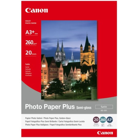 Canon Photo Paper Plus SG-201 - Pololesklý - A3 plus (329 x 423 mm) - 260 g/m? - 20 listy fotografický papír - pro i9950 PIXMA