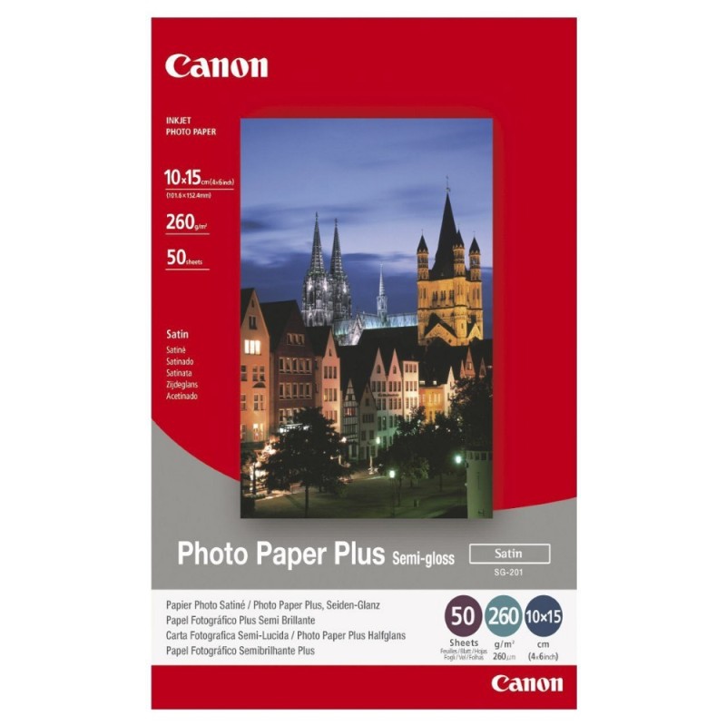 Canon fotopapír SG-201 10x15cm, saténový, 260g/m2, 50ks