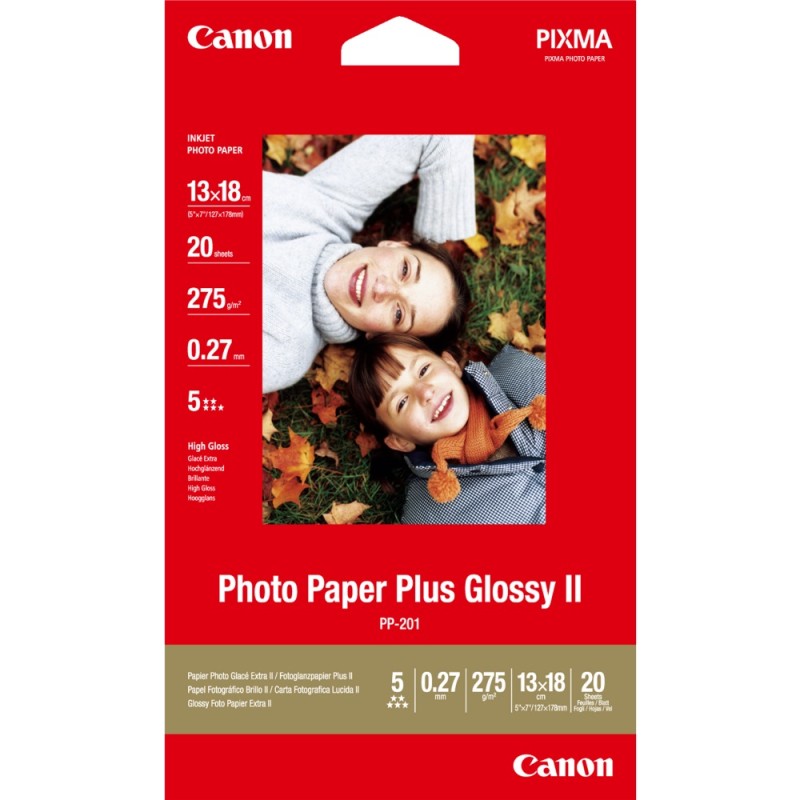 Canon Fotopapír PP-201 13x18cm, lesklý, 20 listů, 275g/m