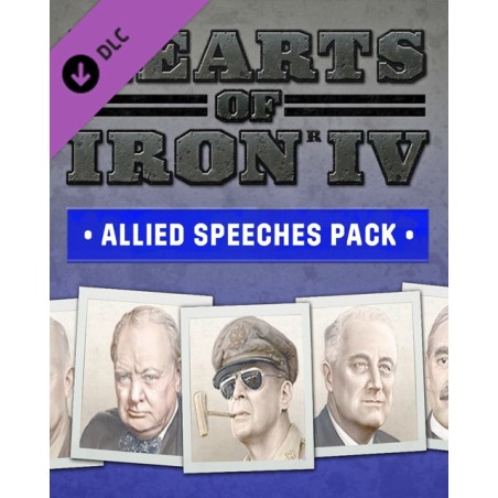 Hearts of Iron IV Allied Speeches Pack – herní rozšíření pro PC (elektronická licence)