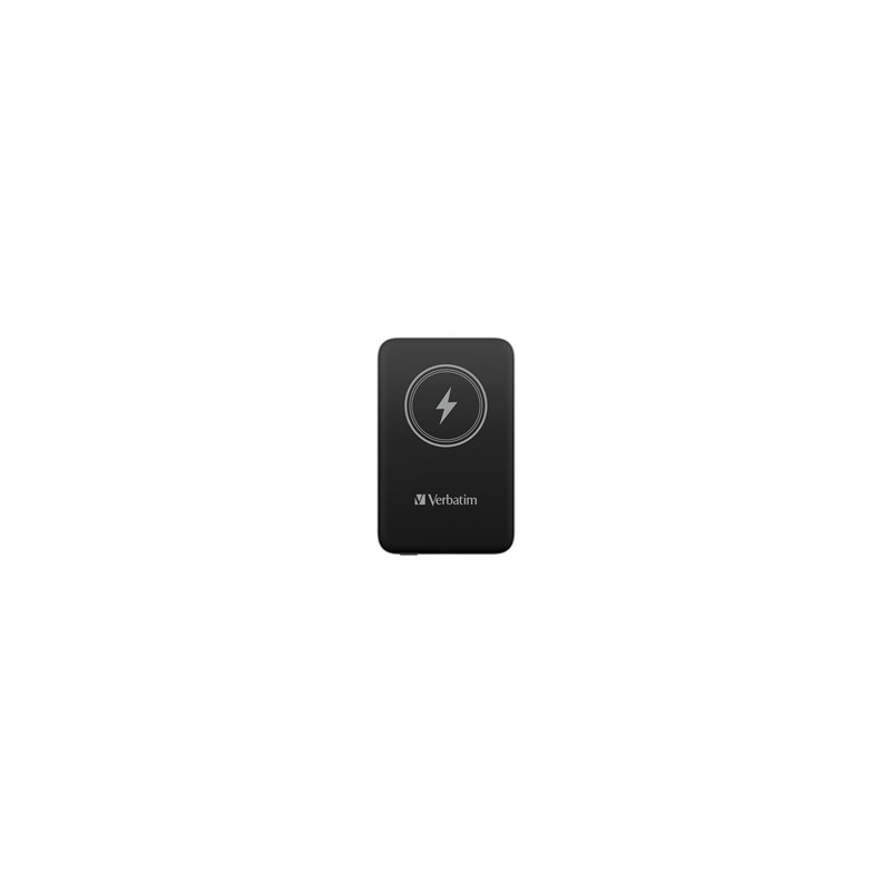 VERBATIM Powerbanka Charge 'n' Go, Magnetická, 10000 mAh, USB-C, Černá