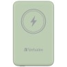 Verbatim power banka s bezdrátovým nabíjením 5V, nabíjení telefonu, 32246, 10 000mAh, magnetické připevnění, zelená