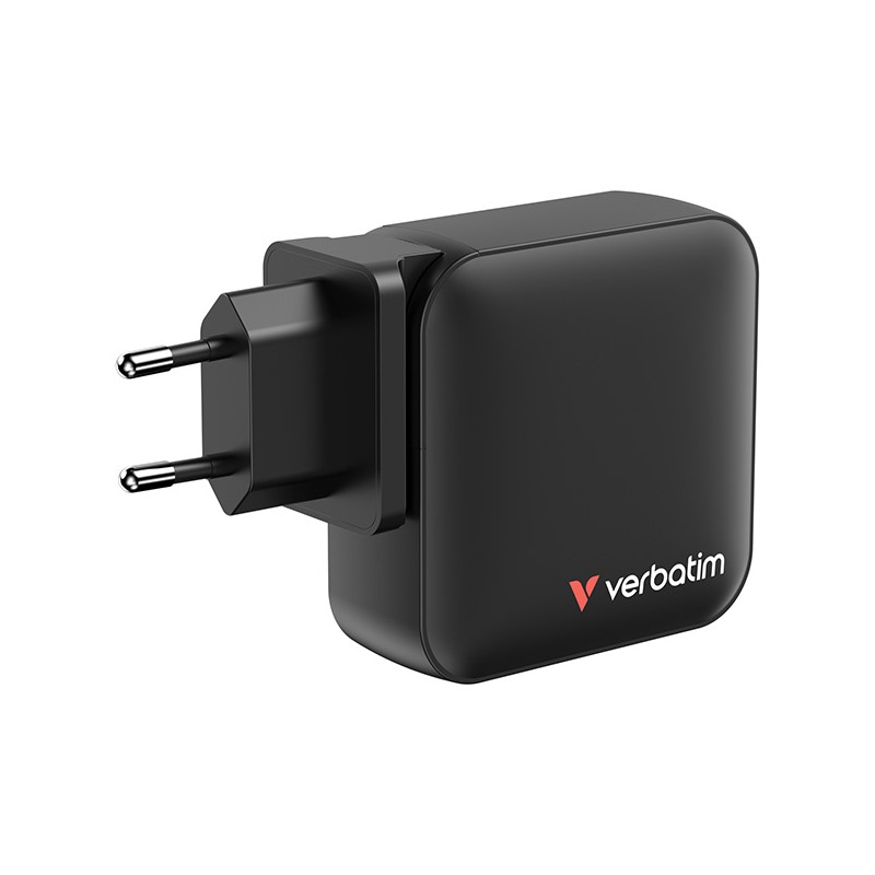 Verbatim, GaN cestovní nabíječka do sítě USB 3.0, USB C, šedá, 165 W, vyměnitelné vidlice C,G,A