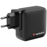 Verbatim, GaN cestovní nabíječka do sítě USB 3.0, USB C, šedá, 165 W, vyměnitelné vidlice C,G,A