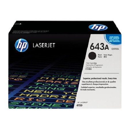 HP 643A Black LJ Toner Cart, Q5950A (11,000 pages)