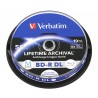 Verbatim BD-R DL, 50 GB, LIFETIME ARCHIVAL, spindle, 43847, 6x, 10 ks, pro archivaci dat