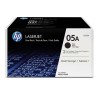 HP 05A Black LJ Toner Cart, 2-pack, CE505D (2,300 / 2,300 pages)