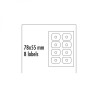 Logo etikety na CD 78mm x 55mm, A4, matné, bílé, 8 etiket, CD-R card, 140g/m2, baleno po 25 ks, pro inkoustové a laserové