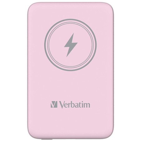 VERBATIM Powerbanka Charge 'n' Go, Magnetická, 10000 mAh, USB-C, Růžová