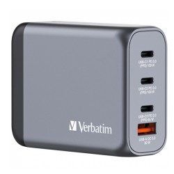 VERBATIM GaN Nabíječka do sítě GNC-100, 100W, 3x USB-C, 1x USB