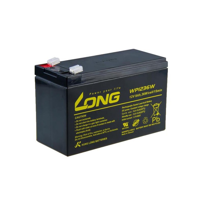 LONG baterie 12V 9Ah F2 HighRate (WP1236W)