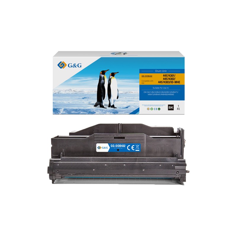 G&G kompatibilní válec s 44574302, black, 25000str.