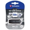 Verbatim USB flash disk, USB 3.0, 128GB, V3, Store N Go, černý, 49189, USB A, s výsuvným konektorem
