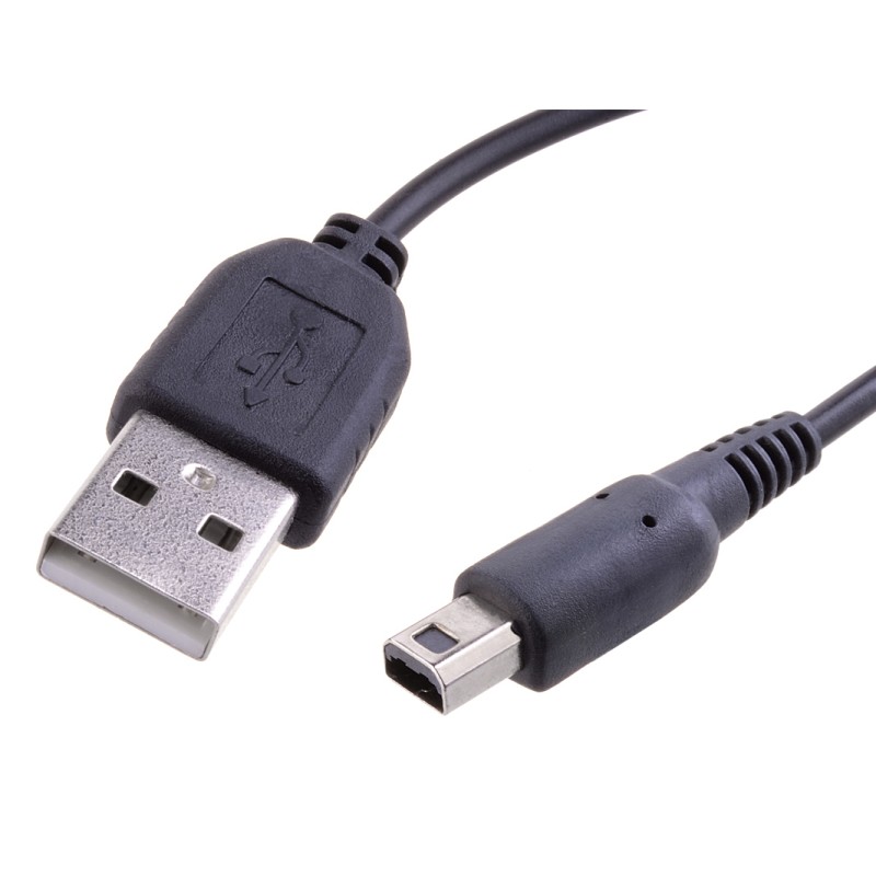 Avacom USB kabel (2.0), USB A samec - Nintendo 3DS samec, 1.2m, kulatý, černý