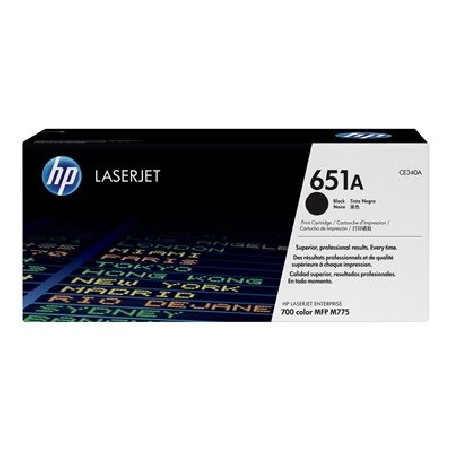 HP 651A Black LJ Toner Cart, CE340A (13,500 pages)