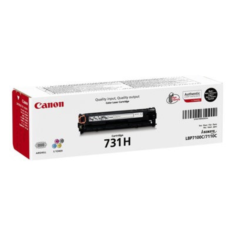Canon TONER CRG-731H BK černá pro i-SENSYS LBP7100Cn, LBP7110Cw, MF623Cn, MF628Cw, MF8230Cn, MF8280Cw (2 400 str.)
