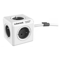 Cubenest - PowerCube, 1.5m, Extended, šedá, POWERCUBE, 5x zásuvka