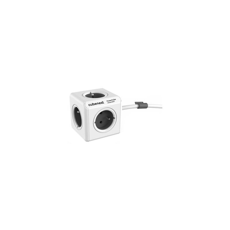 Cubenest - PowerCube, 1.5m, Extended, šedá, POWERCUBE, 5x zásuvka