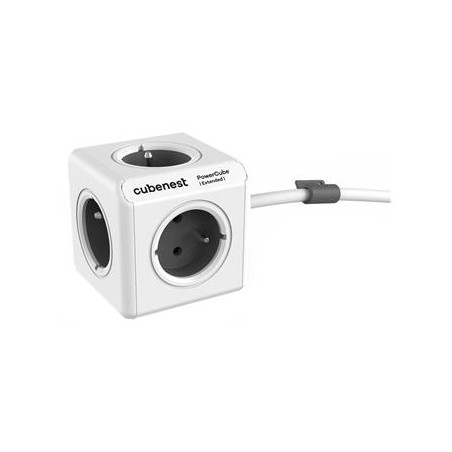 Cubenest - PowerCube, 1.5m, Extended, šedá, POWERCUBE, 5x zásuvka