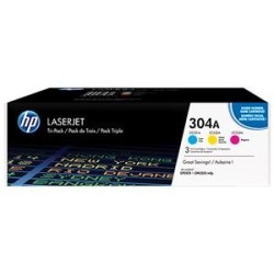 HP 304A CMY 3-pack LJ Toner Cart, CF372AM (2,800 / 2,800 / 2,800 pages)
