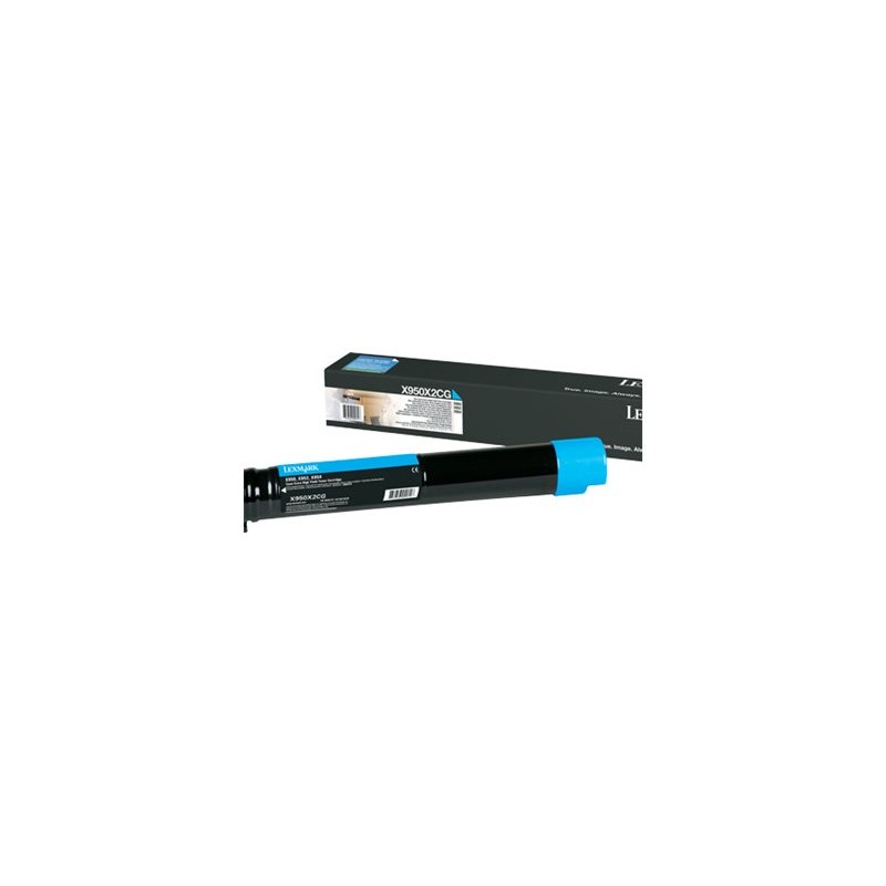 Lexmark originální toner X950X2CG, cyan, 24000str., extra high capacity