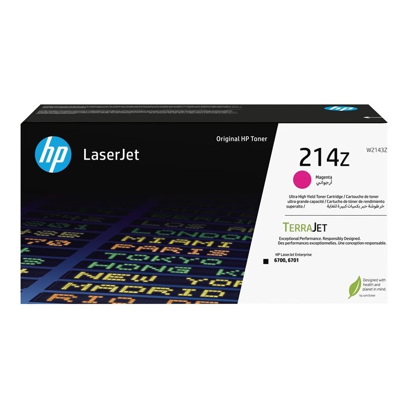HP originální toner W2143Z, HP 214Z, magenta, 26000str.