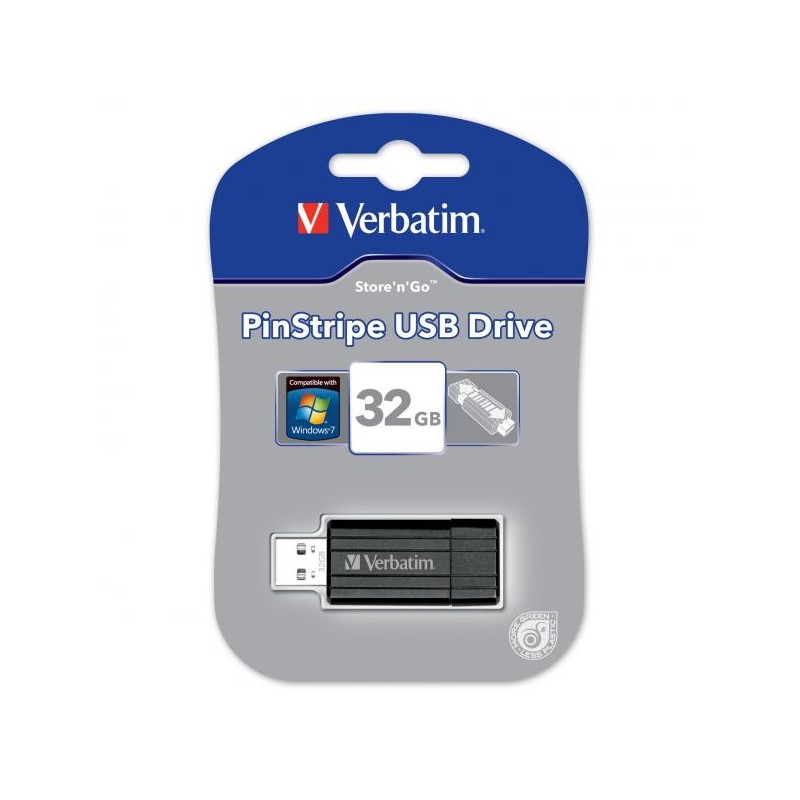 VERBATIM Flash Disk 32GB Store 'n' Go PinStripe, černá