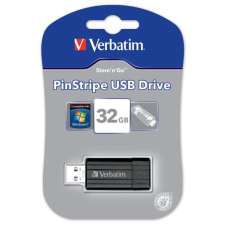 VERBATIM Flash Disk 32GB Store 'n' Go PinStripe, černá