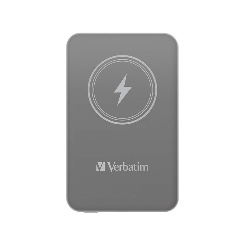 VERBATIM Powerbanka Charge 'n' Go, Magnetická, 5000 mAh, USB-C, Šedá