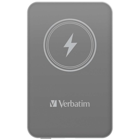 VERBATIM Powerbanka Charge 'n' Go, Magnetická, 5000 mAh, USB-C, Šedá