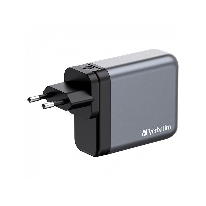 VERBATIM GaN Nabíječka do sítě GNC-140, 140W, 3x USB-C, 1x USB