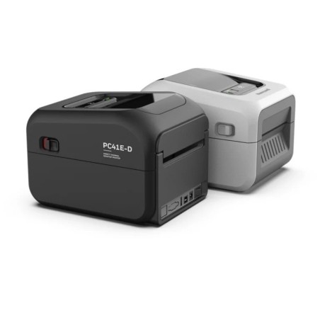 PC42E-D, Direct Thermal, White, 203 dpi, USB, Ethernet, Serial. No Power Cord.
