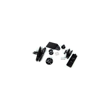 VM2 RAM mount kit for keyboard & computer, round base, medium arm, 8.5 inch (215 mm), ball for vehicle dock rear, keyboard mount